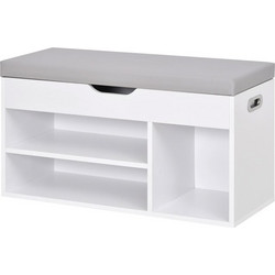 HOMCOM Παπουτσοθήκη Ξύλινη 43x80x30cm 837-039WT