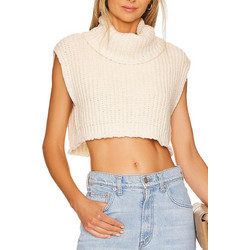 Free People Honey Bunny Γυναικείο Crop Τοπάκι Bone OB1505554