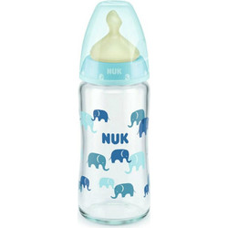 Nuk First Choice+ Καουτσούκ Blue Elephants 240ml