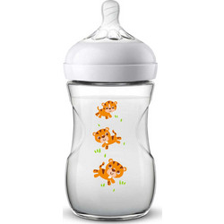 Philips Avent Natural SCF070/20 Πλαστικό Μπιμπερό με Θηλή Σιλικόνης κατά των Κολικών 1m+ 260ml