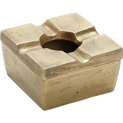 Τασάκι αντιανεμικό αλουμινίου μπρονζέ 8x8x5cm Espiel FLA211