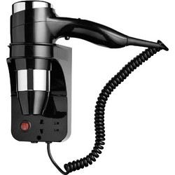 Σεσουάρ 3 ταχυτήτων 1600w με πριζα ξυρ.μηχ. Geesa Chrome/Black