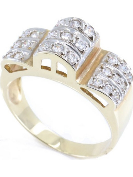 Δαχτυλίδι 14 Κ αψίδες με zircon, 1413