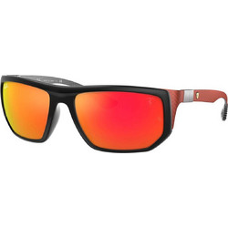 Ray-Ban RB8361M F6476Q Ανδρικά Γυαλιά Ηλίου Oversized Κοκάλινα Μαύρα με Πορτοκαλί Καθρέπτη Φακό