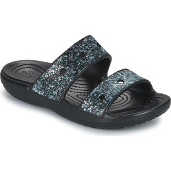 Crocs Classic Glitter Παιδικές Παντόφλες Καλοκαιρινές για Κορίτσι Μαύρες 207788-0C4