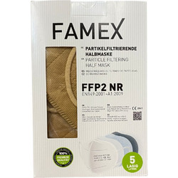 Famex FFP2 NR Particle Filtering Half Mask Καφέ 1τμχ