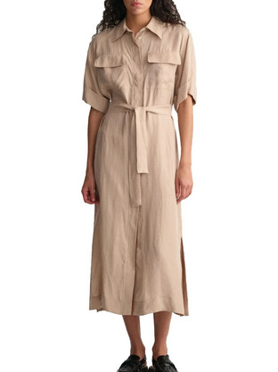 Gant Midi Καλοκαιρινό Καθημερινό Φόρεμα Μπεζ 4503253-277