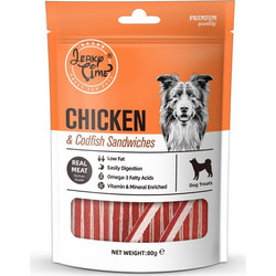 Jerky Time Chicken & Godfish Sandwich 80gr