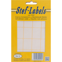 Αυτοκόλλητες ετικέτες Stef-Labels No. 9 20-ορθογώνιες 24x32mm 40 φύλλα 10 τεμ