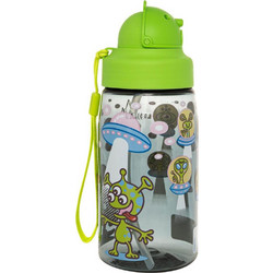 Laken Tritan Oby Alien Παιδικό Μπουκάλι Πλαστικό BPA Free με Καλαμάκι Πολύχρωμο 450ml