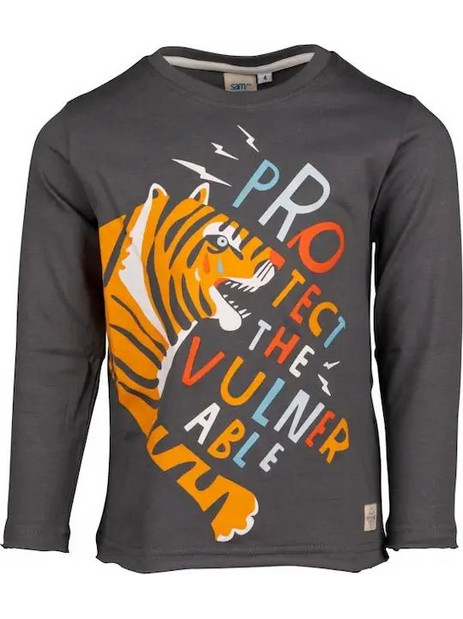 Sam0-13 Παιδικό T-Shirt Μακρυμάνικο Ανθρακί 218-603ANTHRAKI
