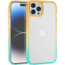 Hoco Crystal Color Skin Feel Back Cover Orange / Green / Transparent (iPhone 14 Pro)
