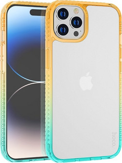 Hoco Crystal Color Skin Feel Back Cover Orange / Green / Transparent (iPhone 14 Pro)