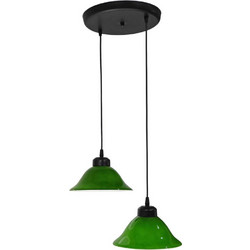 Heronia Lighting Green Κρεμαστό Φωτιστικό Οροφής Δίφωτο E27 Πράσινο 02-0358