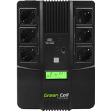Green Cell UPS07 UPS Line Interactive 800VA 480W με 6 Πρίζες