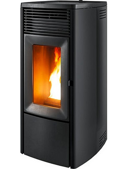 MCZ Ego Hydromatic 12 Black Σόμπα Pellet Καλοριφέρ Αερόθερμη 11.9kW