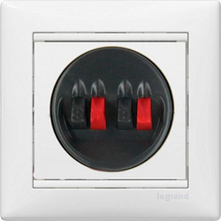 Πρίζα ηχείων διπλή λευκή Legrand Valena Neutral - 06-01-774424