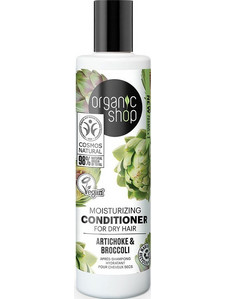 Natura Siberica Organic Shop Artichoke & Broccoli Moisturizing Φυτικό Σαμπουάν για Ξηρά Μαλλιά 280ml