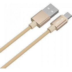 Καλώδιο Micro USB 2.4A 1m Γρήγορης Φόρτισης Platinum Series VT-5331 V-TAC-8490-Χρυσό 8490