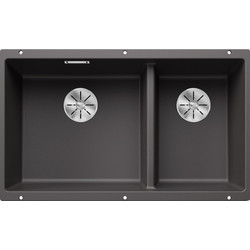 Blanco Subline 430/270-U Υποκαθήμενος Νεροχύτης Γρανίτη Rock Grey 523152 75.5x46cm