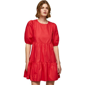 Pepe Jeans Bella Mini Καθημερινό Φόρεμα Κόκκινο PL953238-217