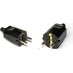 KAL ELECTRONICS Φις Ρεύματος Αρσενικό Σούκο Μαύρο KR-20 00657