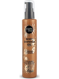Natura Siberica Organic Shop Caramel & Papaya Shimmer Ξηρό Λάδι Σώματος για Ενυδάτωση 100ml