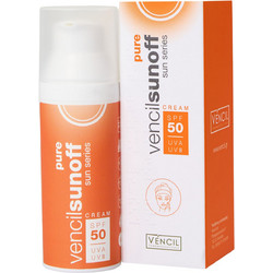 Vencil Sunoff Pure Αντηλιακή Κρέμα Προσώπου Αντιγηραντική SPF50 50ml