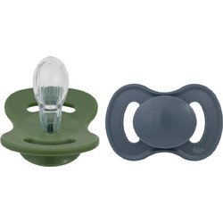 Lullaby Planet Symmetrical Ορθοδοντικές Πιπίλες Σιλικόνης 6m+ Forest Green Flint Stone 2τμχ