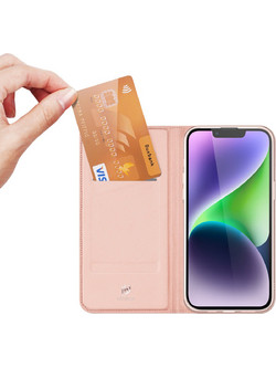 Dux Ducis Skin Pro Wallet Θήκη Pink (iPhone 15 Plus)