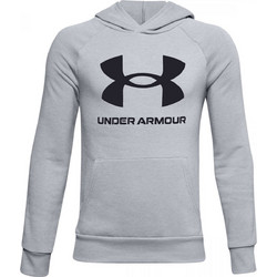 Under Armour Rival Παιδικό Φούτερ με Κουκούλα Γκρι 1357585-011