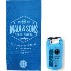 Maui & Sons Πετσέτα Θαλάσσης Microfiber Μπλε 90x180cm 4951