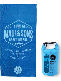 Maui & Sons Πετσέτα Θαλάσσης Microfiber Μπλε 90x180cm 4951