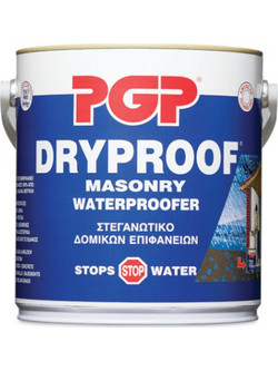 PGP Dryproof Masonry Waterproofer Επαλειφόμενο Μονωτικό Τσιμεντοειδές Κονίαμα Ταράτσας & Δεξαμενής Λευκό 4kg