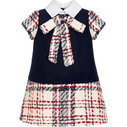 Balloon Chic Παιδικό Φόρεμα Λευκό Navy Μπλε 232F0226