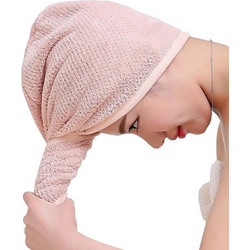 Womens Magic Quick Dry Bath Hair Drying Towel Cap Bathing Tool(Lotus Color) (OEM)