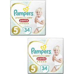 Pampers Premium Care Πάνες Βρακάκι No5 12-17kg 2x34τμχ
