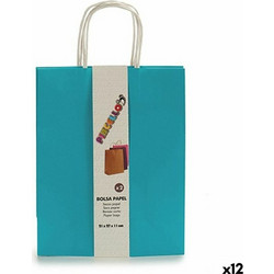 Σετ Τσαντών χαρτί Μπλε 11 x 36 x 21 cm (12 Μονάδες)