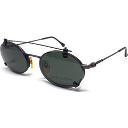Anne Klein 1059 6007 Ανδρικά Γυαλιά Ηλίου Στρογγυλά Μεταλλικά Μαύρα με Μαύρο Polarized Φακό