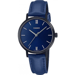 Casio Standard Ανδρικό Ρολόι με Μπλε Δερμάτινο Λουράκι LTP-VT02BL-2AUDF