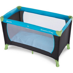 Hauck Dream N' Play Παρκοκρέβατο με Στρώμα & Δίχτυ Μαύρο Μπλε