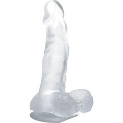 Baile Ρεαλιστικό Dildo με Βεντούζα & Όρχεις 16.7cm Clear