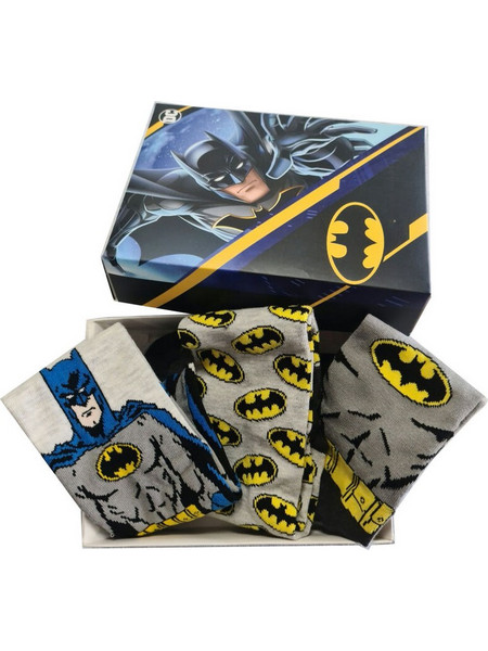 DC Comics Batman assorted pack 3 socks adult