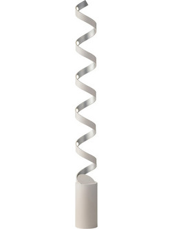 Φωτιστικό Σαλονιού Δαπέδου Helix LED 30W 3000 1700Lm Αλουμίνιο Λευκό Ασημί