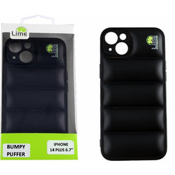 Lime Θηκη Iphone 14 Plus 6.7'' Bumpy Puffer Tpu Full Camera Protection BLACK