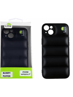 Lime Θηκη Iphone 14 Plus 6.7'' Bumpy Puffer Tpu Full Camera Protection BLACK