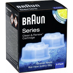 Braun Clean & Renew Lemon Fresh Αξεσουάρ Καθαρισμού Ξυριστικής Μηχανής 2τμχ
