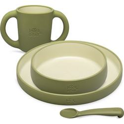 Interbaby Βρεφικό Σετ Φαγητού Olive Green 4τμχ
