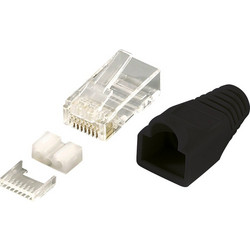 LogiLink Plug connector CAT6 100 pcs shielded black