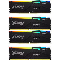 Kingston Fury Beast RGB 64GB (4X16GB) DDR5 6000MHz C40 Black
